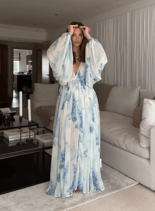 Blue Blossom Floral Dress